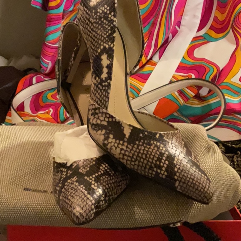 Snakeskin Patterned Heels